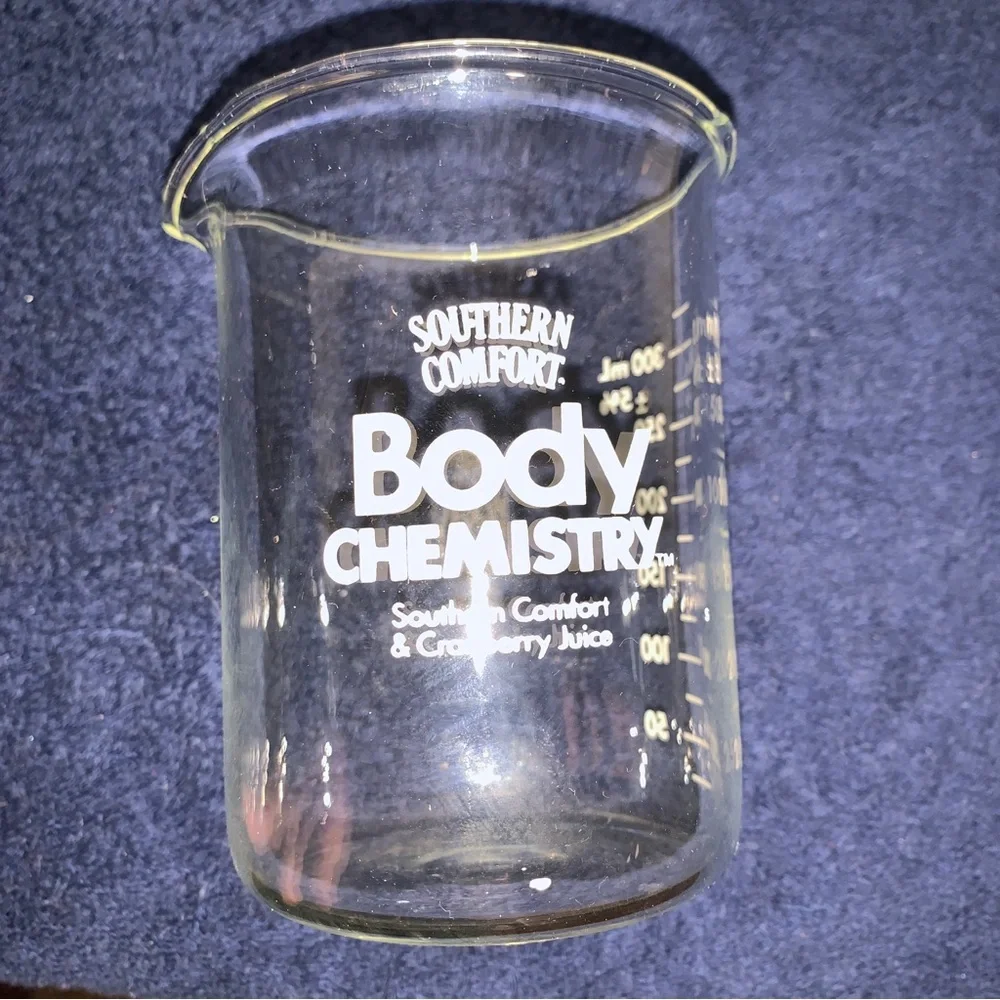 3 Southern Comfort Whiskey Mixing Glass Body Chemistry 300 ML / Beaker Drinking